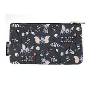 Loungefly Disney Dumbo Circus Big Top AOP Gray Nylon Pouch NWT